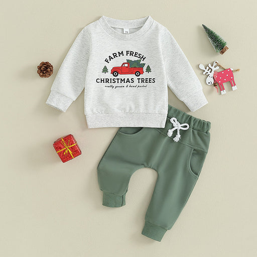 Baby Boy Clothing Sets Festive Truck Tots Ensemble 