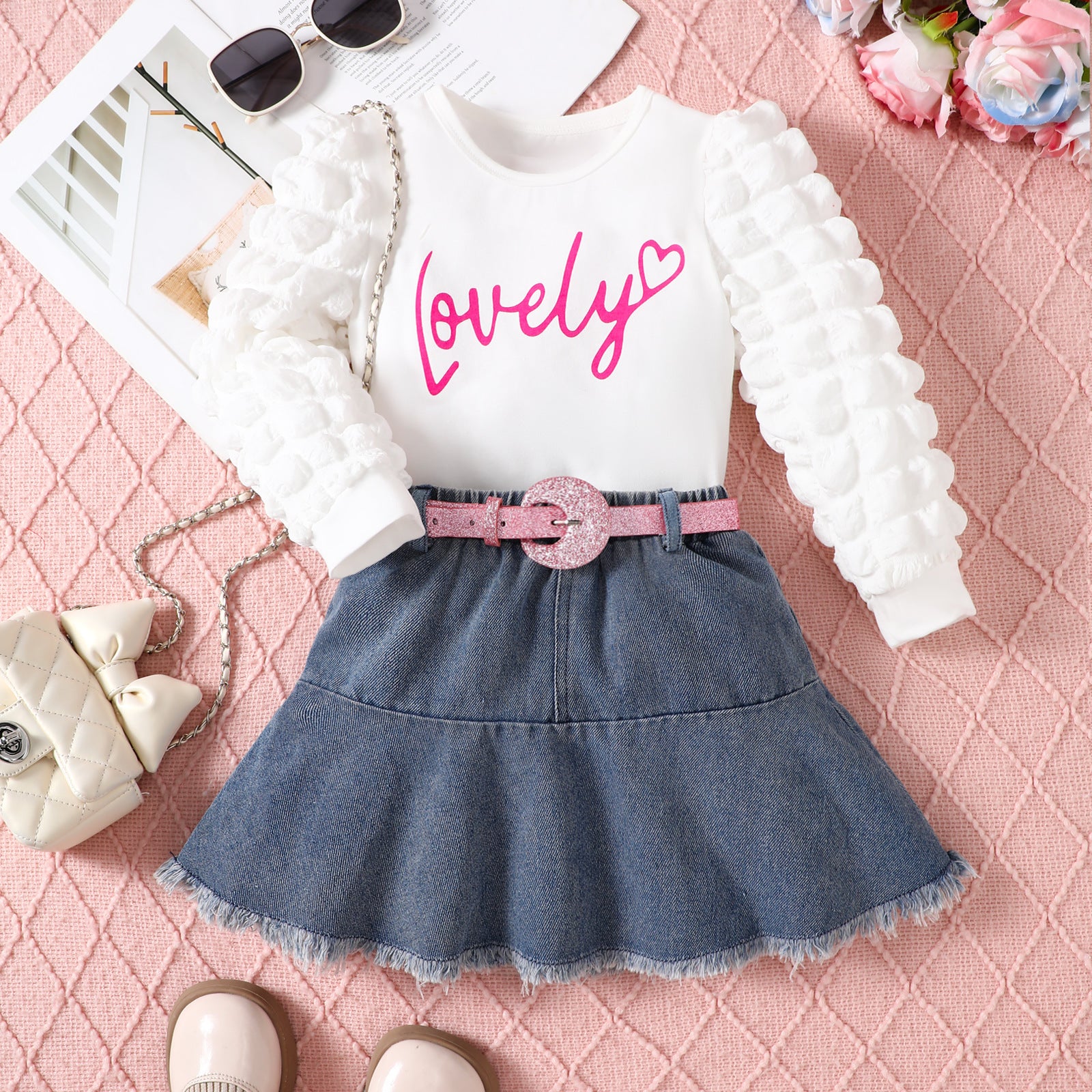 Toddler  Girl Lovey Blossom Ensemble