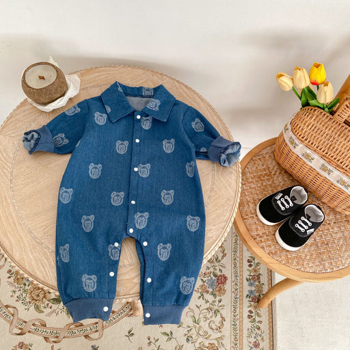 Baby Romper Blue Bear Bliss