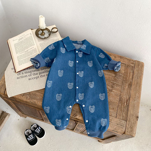 Baby Romper Blue Bear Bliss