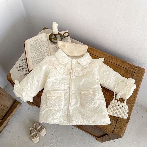 Baby Girl Jacket Ruffled Elegance