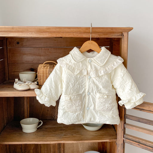 Baby Girl Jacket Ruffled Elegance