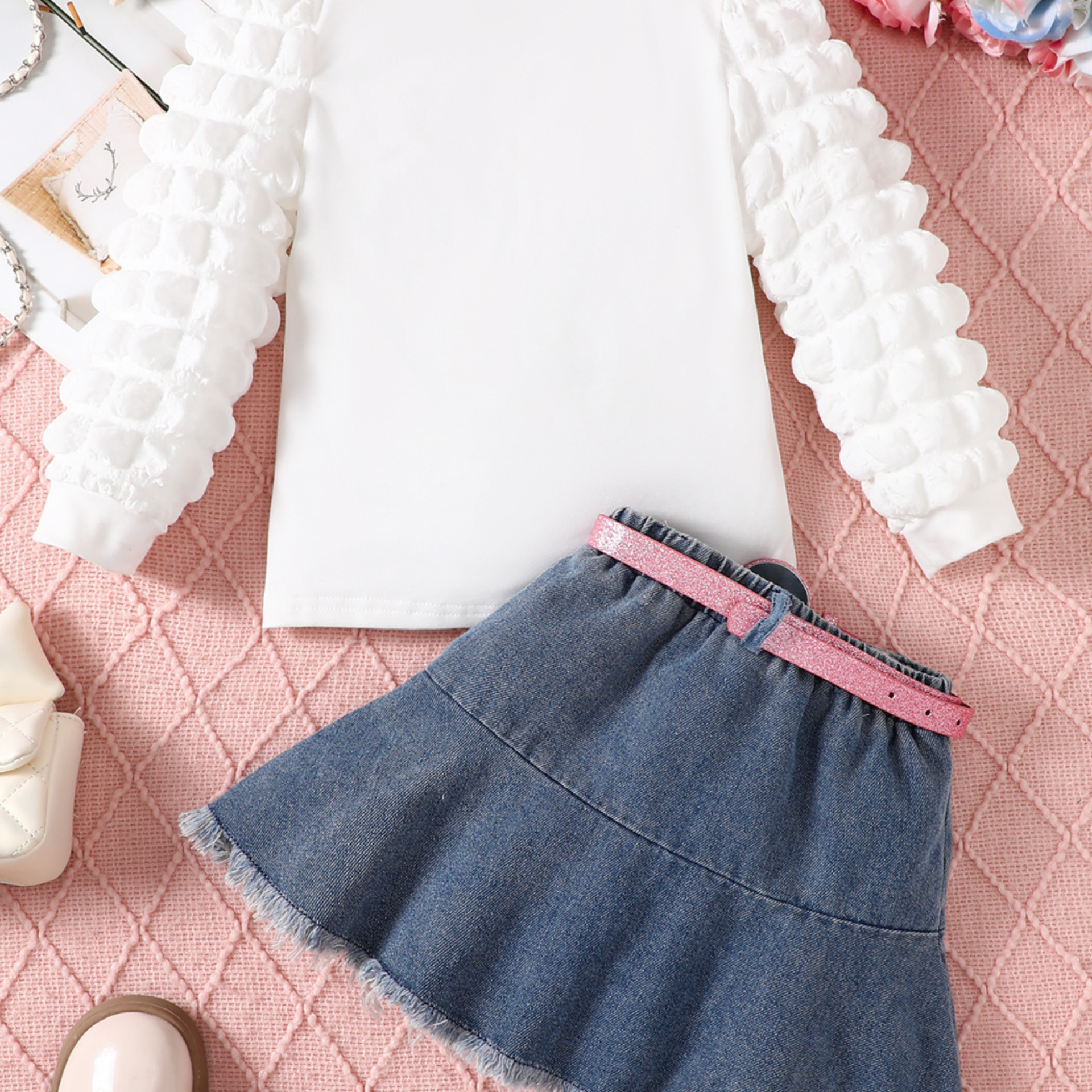 Toddler  Girl Lovey Blossom Ensemble